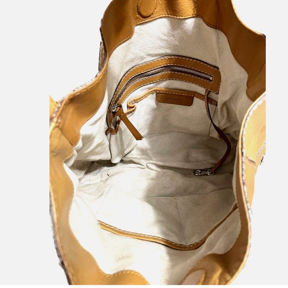 Michael Kors Brookville Slouchy Hobo Shoulder Tote Bag Cognac Leather NWT - Picture 7 of 10